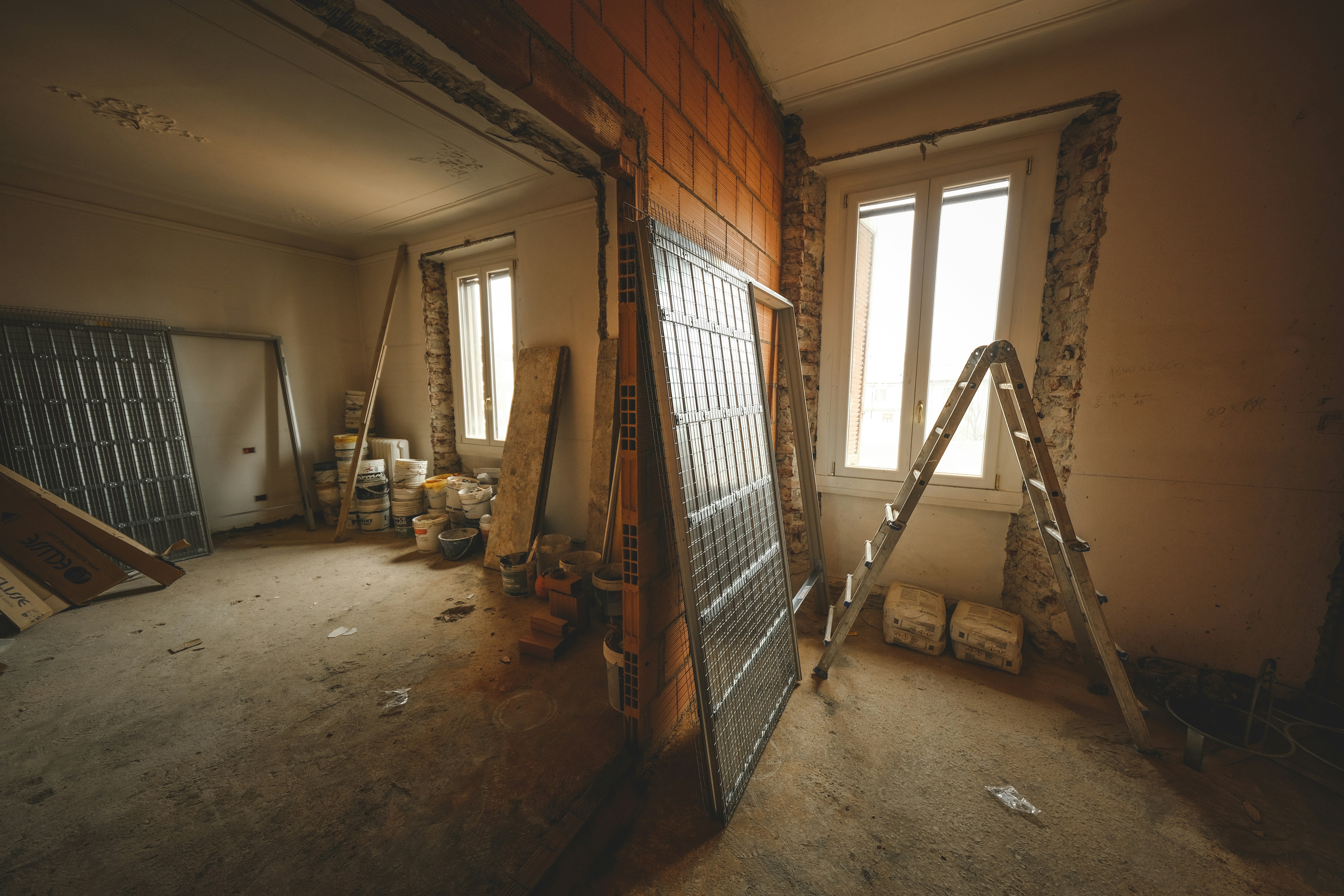 Home interior renovation in progress
